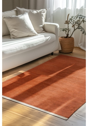 Azra Kiremit Özel Kaymaz Tabanlı Pamuk Dokuma Kilim