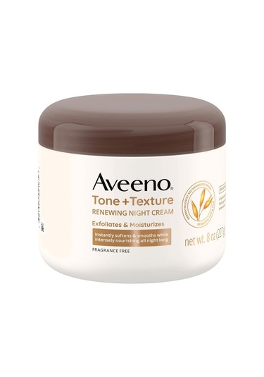 Aveeno Tone + Texture Eksfoliye Edici ve Nemlendirici Gece Vücut Kremi 227 G
