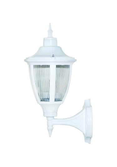 Altıgen Konsollu Fener İç ve Dış Mekan Duvar Aplik - Beyaz