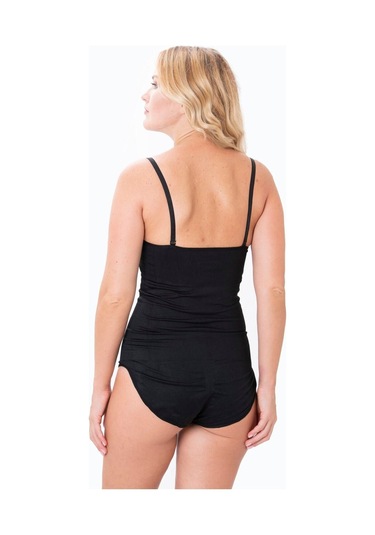 1 Beden Incelte Avantajlı 2li Paket Sıkılaştırıcı Toparlayıcı Zıbın Çıtçıtlı Korse Siyah Renk Çıtçıtlı Ve Atlet Siyah