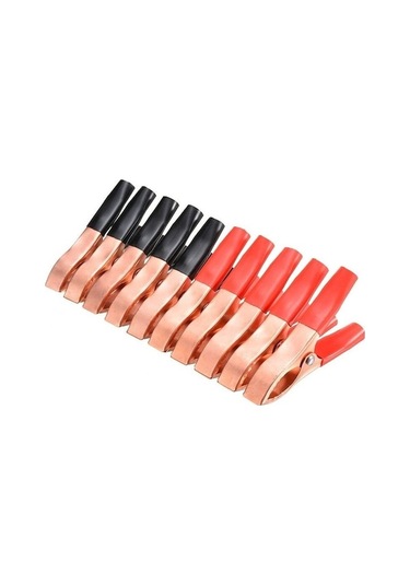 Novahub Jmsstore 10 Adet 30a Timsah Yay Kelepçesi Kırmızı Ve Siyah Araba Akü Maşası Kabloları