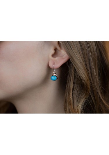 Turkuaz Taşlı Gümüş Otantik Set Gümüş