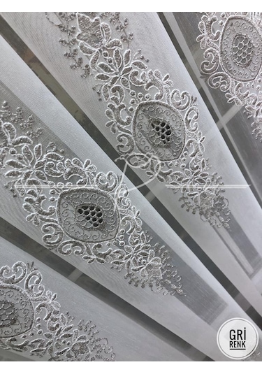 Tül Perde Taç Marka Ziyu Desen 1 Kalite Tt Kumaş-72048 Çok Renkli