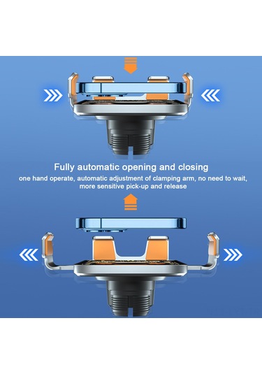 Youtek Araba İçin Otomatik Algılayıcı Kablosuz Şarj Cihazı - Havalandırma Çıkışlı Telefon Tutucu Lacivert Lacivert