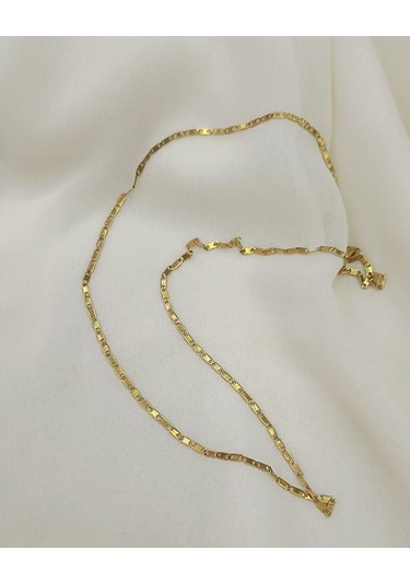 Çelik Kolye 316 L Paslanmaz Unisex Model Kolye Gerdanlık Altın