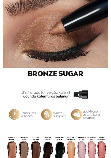 Avon Power Stay Kalem Göz Farı Bronze Sugar