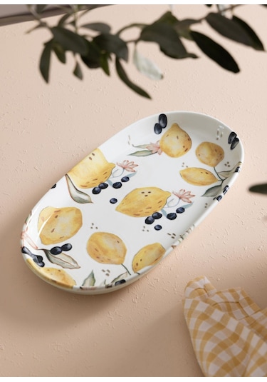 The Mia Limoncello Oval Servis 2li 29 Cm Lmn024 Çok Renkli