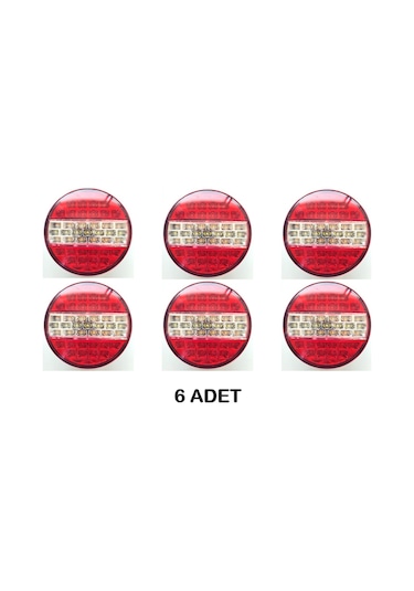 6 Adet Hamburger Ledli Stop Lamba 4 Fonksiyonlu 12v.