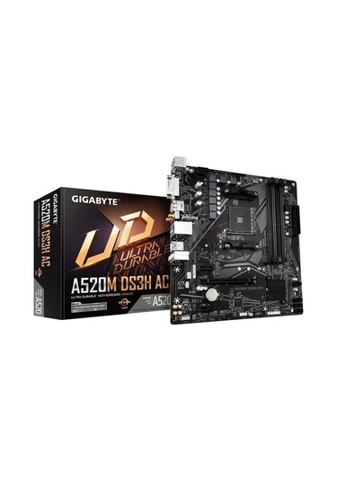 Gigabyte A520m Ds3h Ac Wi-fi Amd Am4 Ddr4 Micro Atx Anakart