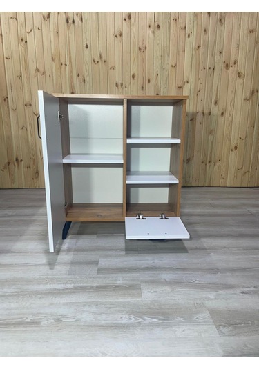 Lüx Raflı Düşer Kapak Mutfak Dolabı 74x75x35 Cm