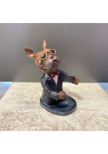 Buldog Köpek Şaraplık Şişe Tutucu