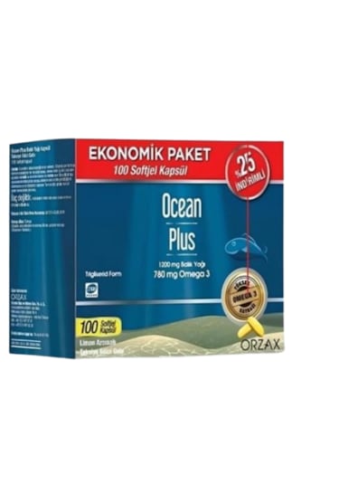 Ocean Plus Balık Yağı Omega3 1200 Mg 100 Softjel Kapsül Ekonomik Paket