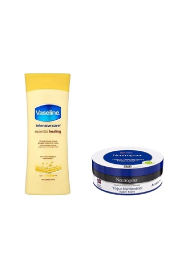 Vaseline Losyon + Neutrogena Nemlendirici Krem Kuru Ciltler İçin Yoğun Nem Seti 400 Ml + 200 Ml