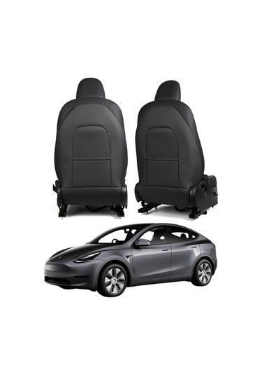 Tesla Model Y / Model 3 Ön Koltuk Arkasına Takılan Koruyucu Kaplama Sağ Ve Sol, 2 Adet Set Olarak,siyah Renk