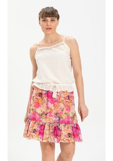 Vual Nesrin Kısa Etek Pembe Pmb