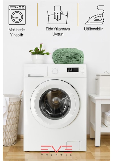 Eve Tekstil Fitted Yüksek Kaliteli Penye Kumaş Tek Kişilik Lastikli Çarşaf Yeşil