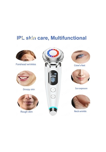 Besthome1 Yüz Gelişimi Aleti: Led Ems Rf Teknolojisi Cilt Daraltma Güzelleştirme Göz Bakımı Beyaz/pembe Renkli Çok Renkli