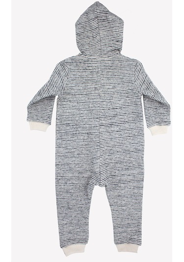 Ozmoz Ozmoz 100% Pamuk Kulak Detaylı Kapüşonlu Bebek Tulum