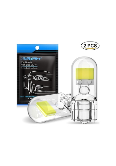 2 Adet Yeni T10 Led Ampul W5w Safir Cob Sürücüsüz Led Kama Ampul 168 194 Led 5w5 Araç İç Dome Süper Parlak 12 V Işık 6000 K Light Blue