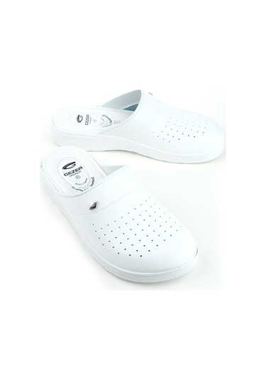 Gezer Yazlık Sabo Erkek Terlik Beyaz
