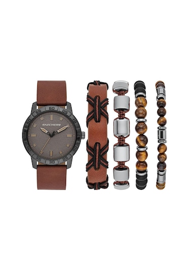Skechers SR9090 Erkek Kol Saati ve Bileklik Seti