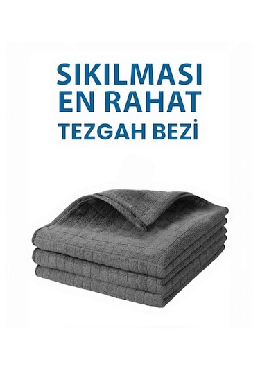 Mikrofiber Genel Temizlik Bezi 40x40 Gri Koyu Gri