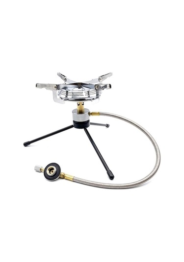 Kampçılar İçin Taşınabilir Katlanır Gazlı Ocak - Çok Amaçlı Üç Ayaklı Portatif Ocak Başlığı Gümüş Gümüş