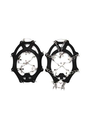 Maiyame Kış Montajı 26 Dişli 201 Paslanmaz Çelik Kar Tırnağı, Dış Mekan Dağcılık Kayma Engeli Ayakkabı Kılıfı Siyah L Çok Renkli