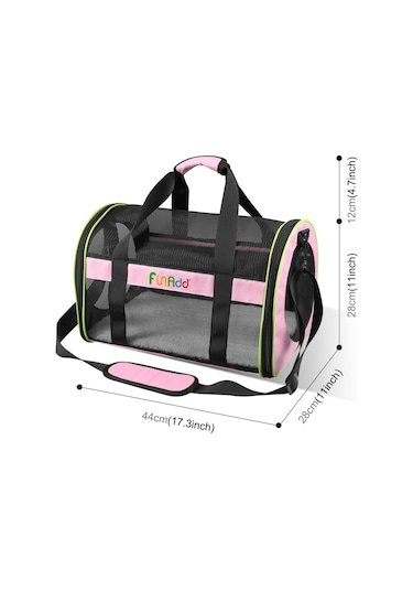 Cbtx Funadd Pet Seyahat Taşıma Çantası Omuz Katlanabilir Tote Çanta Pembe