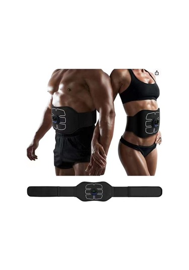 Springsun Evde Kullanalım Ems Nabızlı Karın Kasları Geliştirici, Şarj Edilebilir Masaj Kemer, Siyah L/xl Boyutu Siyah