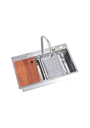 Krome Teknolojik Akıllı Eviye Seti Kombine Basic Saten Krm1010-Br