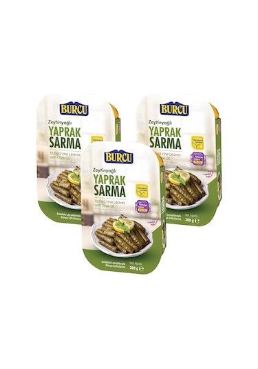 Burcu Zeytinyağlı Yaprak Sarma 200 Gr X 3 Adet