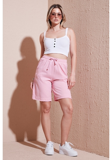 Lela Bayan Şort 668yp5326 Şeker Pembe Şeker Pembe