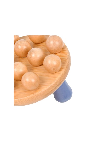 Suntek Uyluk Bacaklar Boyun Için Ahşap Masaj Fırçası El Kahverengi