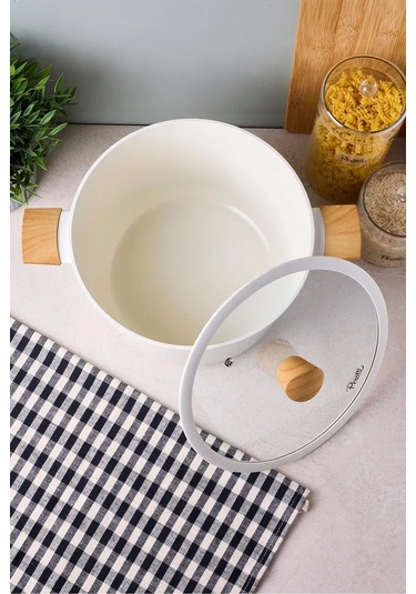 Danish Cook Beige İndüksiyon Tabanlı Ekstra Derin Tencere 26x17 Cm Diğer