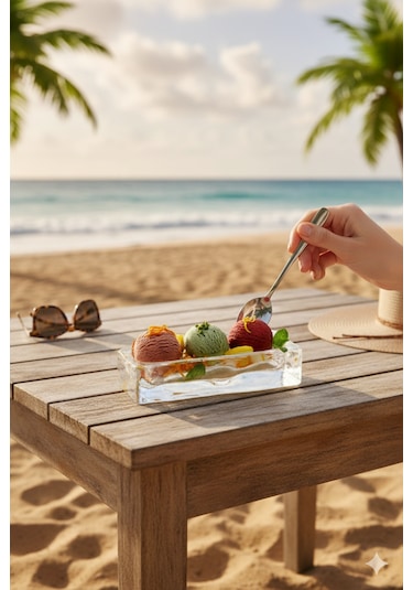 Nude 25368 Ice Cube Dondurma Servis Tabağı Kristal, 18 Cm