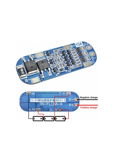 3S 10A Bms Lityum Li-İon Batarya Koruma Kartı 18650 Lipo