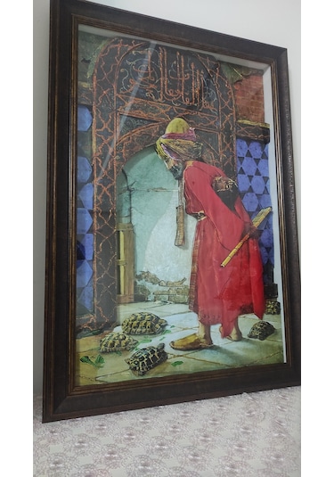 Kaplumbağa Terbiyecisi 50 X 70 Rölyef Tablo