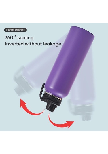 1000ml Paslanmaz Çelik Termos Şişe Büyük Kapasiteli Termal Su Şişesi Yalıtımlı Bardak Çift Duvar Vakum Şişeleri Seyahat Açık Mavi Diğer