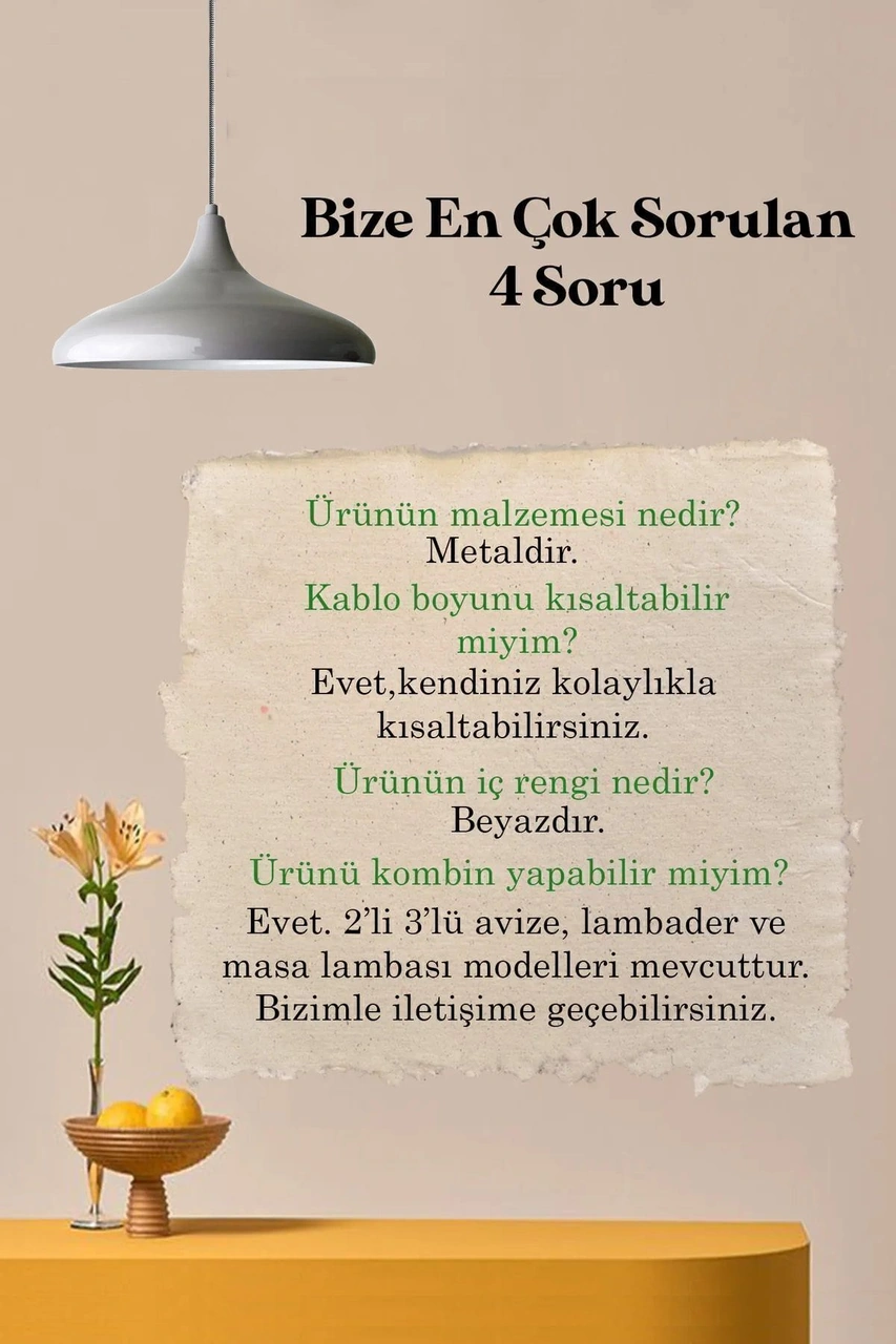 Champion Gri Özel Kablo Avize - Alüminyum 35 Cm Cafe Rustik Sarkıt Mutfak Lamba Modelleri Gri