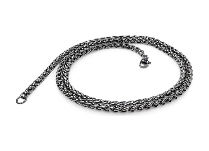 Moncuk Design Siyah Renk Çelik Kolye 4mm 3351cek016 Siyah