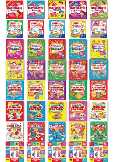 3 - 6 Yaş Tam Kapsamlı Okul Öncesi Eğitim Seti 40 Kitap