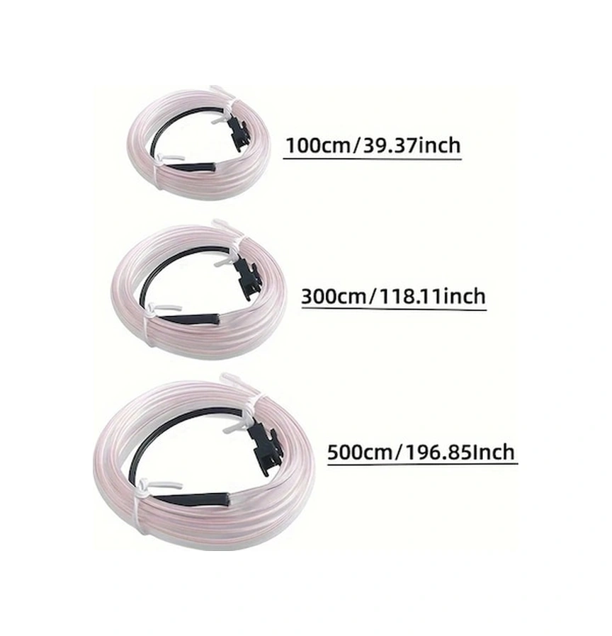 Trendooze Turcoshop11 Kırmızı Turuncu 118.11 İnç Esnek Led Neon Işık Şeridi Araç İçi Dekor Sadece Ev Dekor