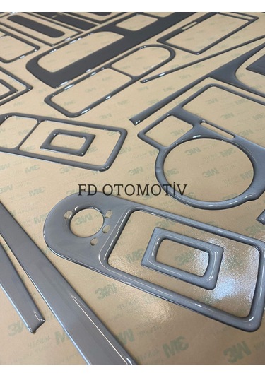 Volkswagen Bora / Gümüş Gri / Full Set Torpido Konsol Kaplama