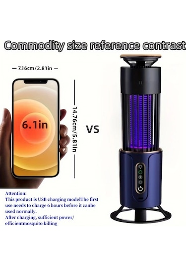 Motion003 Gri Şarj Edilebilir 2si 1 Arada Böcek Kovucu Ve Gece Lambası Ev Ofis İçin