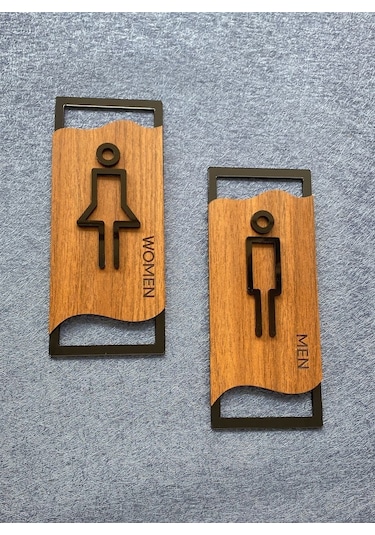 Lüx Kabartmalı Mdf Wc Yönlendirme Seti