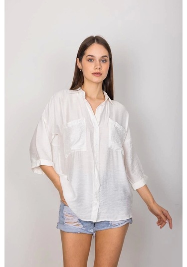 Cepli Salaş Gömlek T1010 Beyaz