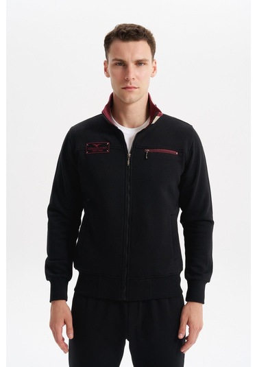 Arma Erkek Slim Fit Örme Basic 3 İplik Şardonlu Dik Yaka Tam Fermuar Mont %70 Pamuk %30 Polyester K6myo9715 Siyah Arma Erkek Slim Fit Örme Basic 3 İplik Şardonlu Dik Yaka Tam Fermuar Mont %70 Pamuk %30 Polyester K6myo9715 Siyah