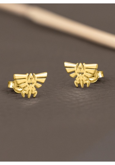 Dkmn Gümüş 925 Ayar Gümüş Zelda Logolu Küpe