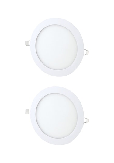 6w Sıva Altı Yuvarlak Slim Led Panel Beyaz Işık 2 Adet